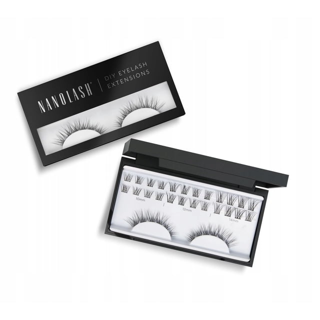 Extensiones de pestañas Nanolash DIY, 36 piezas, pestañas en grupos