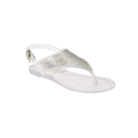 Green Jelly Sandals - Girls' Rhinestone Jelly Sandal