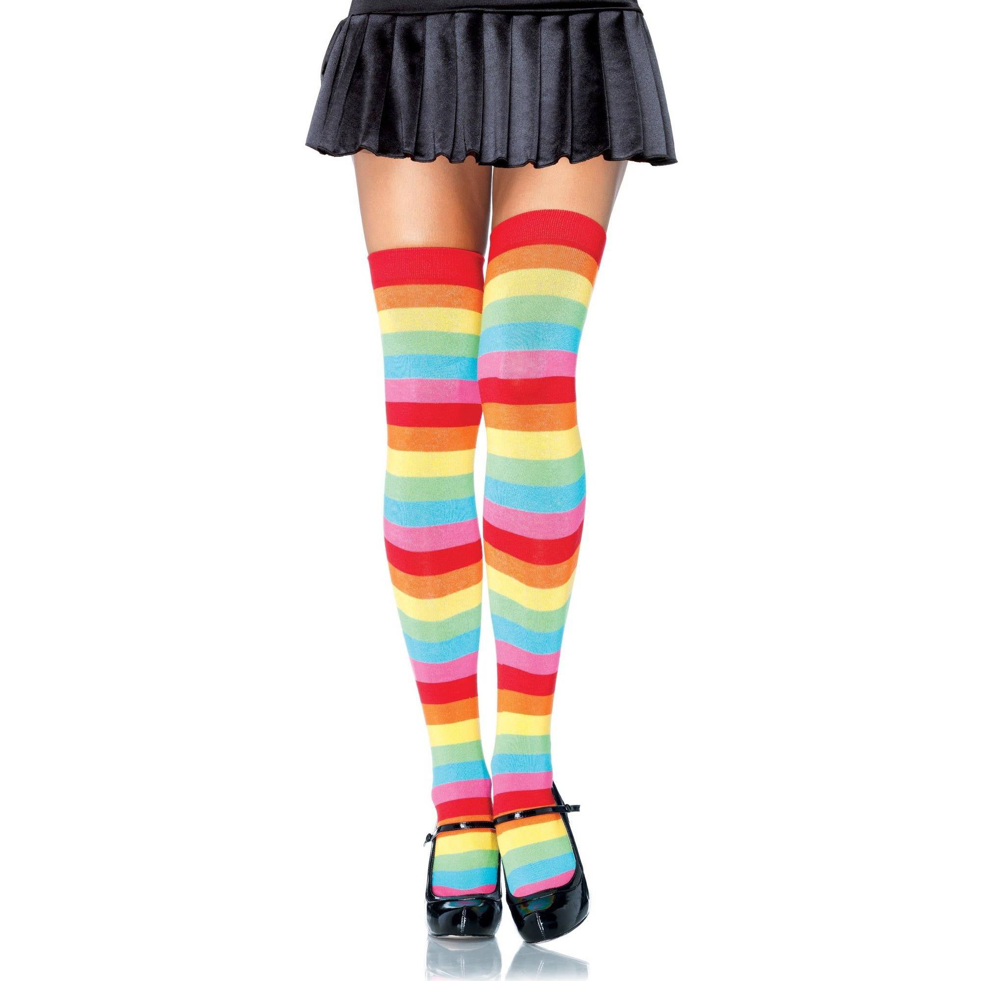 Neon Rainbow Thigh Highs Halloween Costume Accessory - Walmart.com