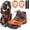Orange, variant on WIN.MAX Crampons for Shoes, Traction Cleats Ice Snow Grips with 19 Stainless Steel Spikes, Shoe Talons Anti - Slip Boots Spikes for Walking, Jogging, Climbing and Hiking