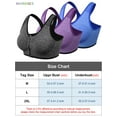 thumbnail image 2 of BadPiggies Set of 3 Pack Women Zip Front Sports Bra Wireless Post-Surgery Bra Removable Pad Tank Top Active Yoga Racerback Sports Bras, M, 2 of 10
