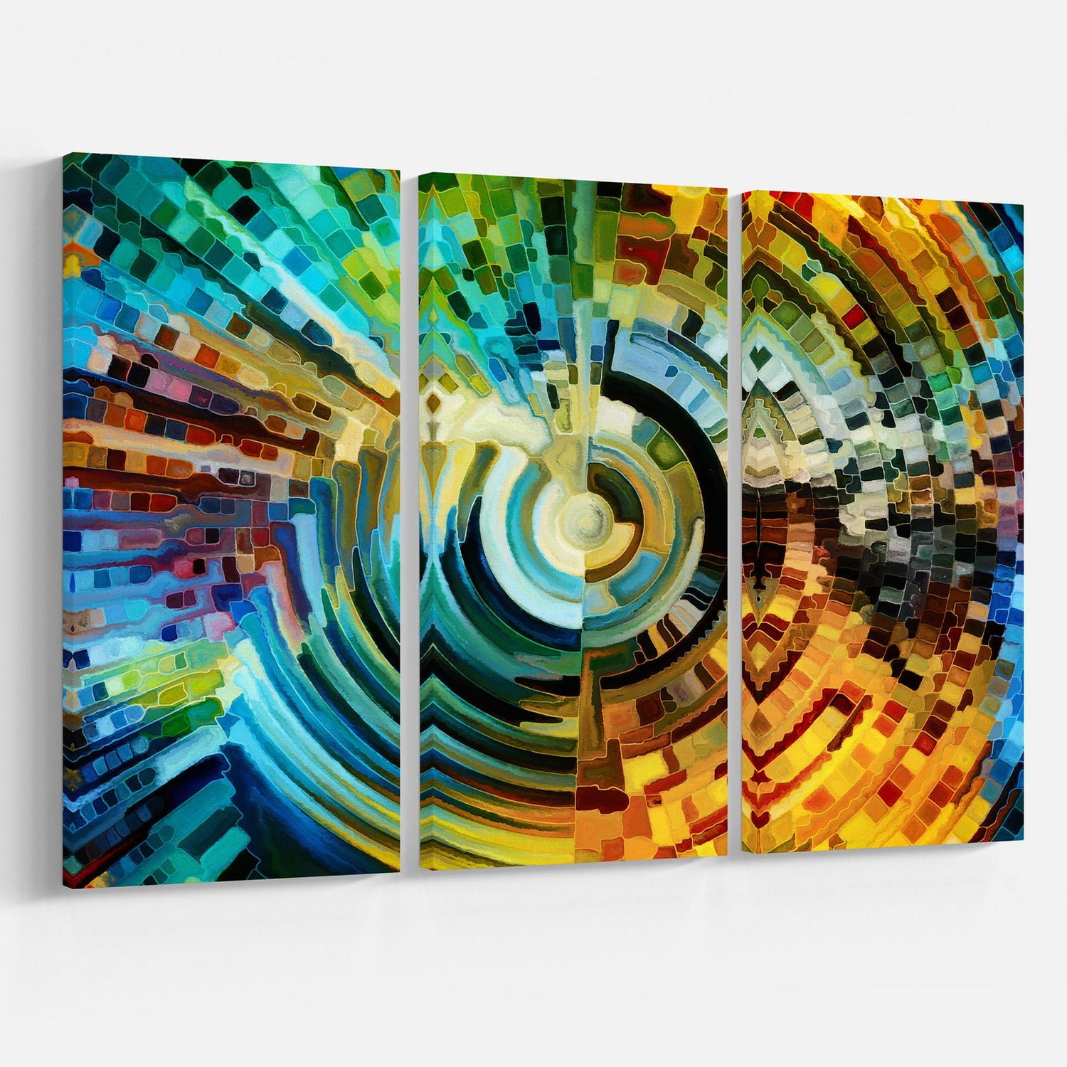 Design Art Paths of Stained Glass Canvas Print