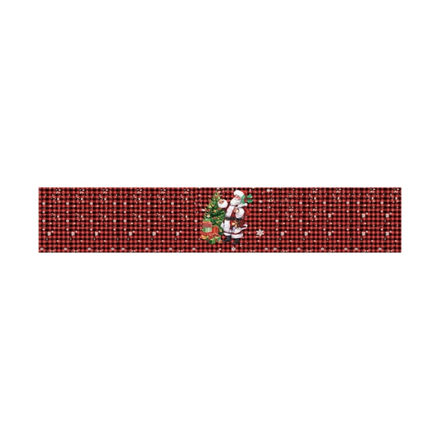 Christmas Table Cloth 72 in x 13 in Waterproof Polyester Multicolor Festive Snowflake Design for Coffee Table or Dining Table