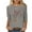 Gray Plus Size Blouse for Women_v, variant on CYMMPU Flower Printed 3/4 Sleeve Spring Tunic Tops Round Neck Blouses for Women Dressy Casual Loose Fit Summer Fashion Shirts Lightweight Basic T-Shirts Gray XL