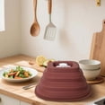thumbnail image 3 of Silicone Microwave Splatter Cover with Handle, Collapsible Heat-Resistant Reusable Splash Guard, BPA-Free Microwave Food Plate Cover for Splatter Protection, Dishwasher-Safe, 1Pc(Brown1,10x10x5"), 3 of 7