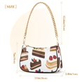 thumbnail image 3 of FORMRS Womens Shoulder Bag with Chain Strap Clutch Purse Cute Tote Handbag, White Cakes Pattern, 3 of 7