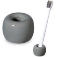 thumbnail image 1 of Urbanstrive Sleek Mini Ceramics Soporte para cepillos de dientes para encimeras de tocador de baño (gris, 1 paquete), 1 of 5