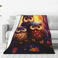 thumbnail image 2 of Cute Owl Blanket Gifts for Adults Kids Women Soft Warm Lightweight Cozy Animal Owl Throw Blankets for Sofa Couch Bed Room Decor 50x40in, 2 of 10