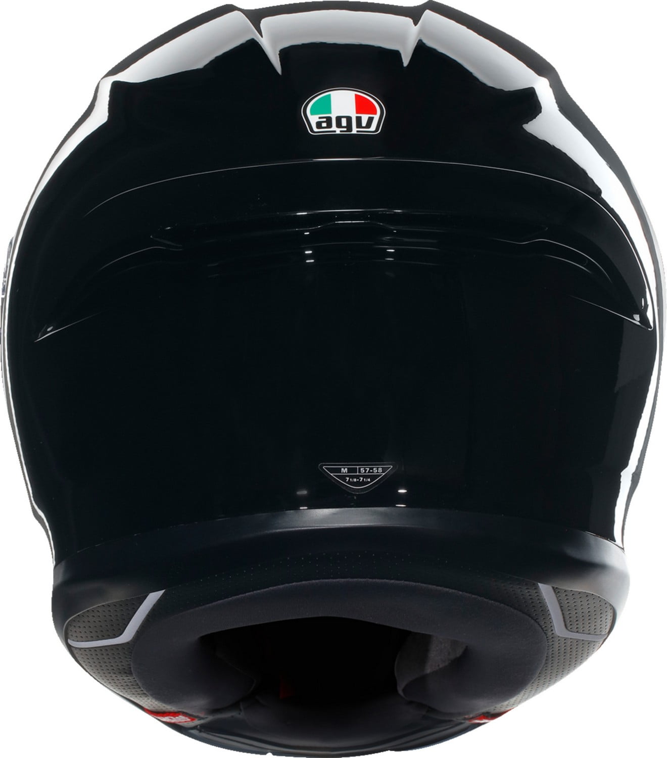 Agv full sales black helmet