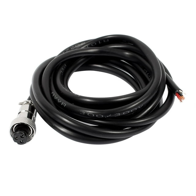 Conector de enchufe hembra de aviación tipo GX12 de 2 m con 3 pines