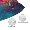 thumbnail image 3 of Pofeuu Colorful Lightbulb Abstract Print Polyester Microfiber Plush Pillowcases, Super Soft and Cozy Pillow Case Covers with Envelop Closure（Pillow core not included）-20"x30", 3 of 6