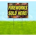 thumbnail image 1 of Fireworks For Sale (18" x 24") Yard Sign, Includes Metal Step Stake, 1 of 6