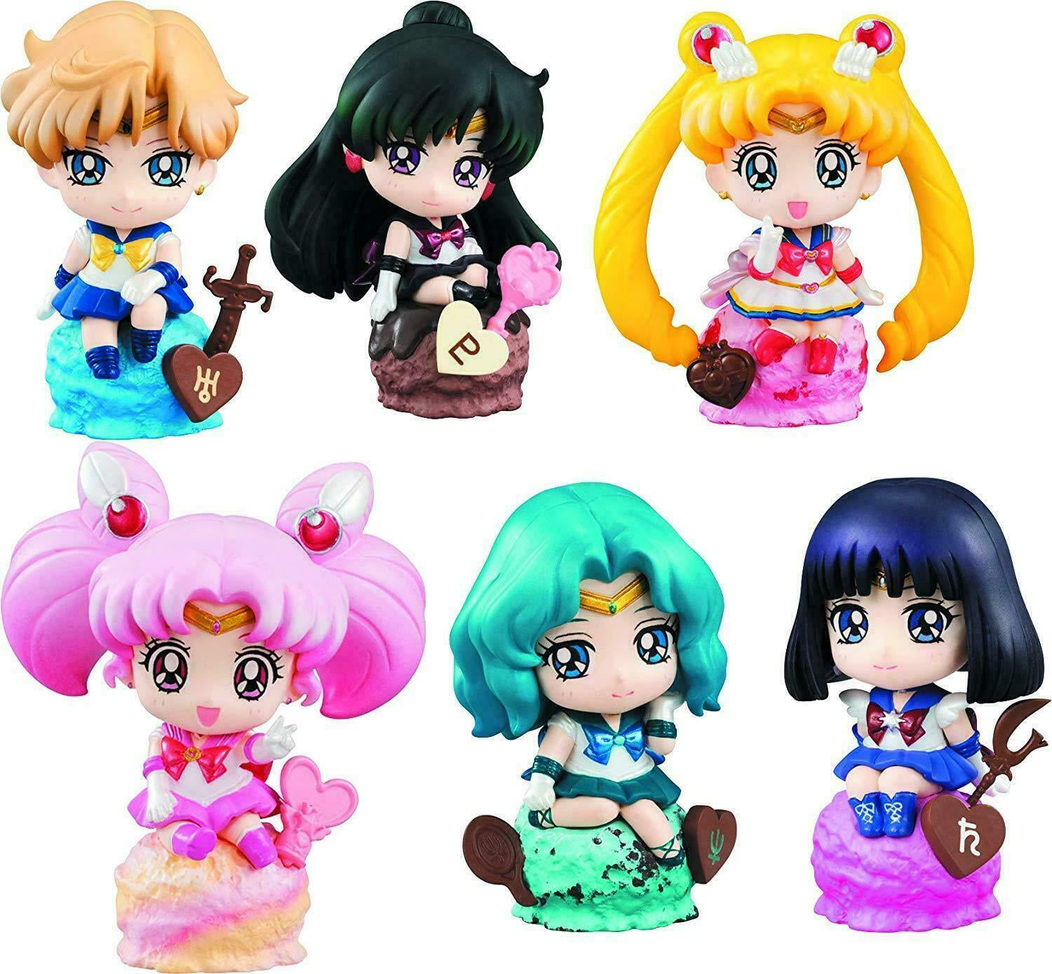 Sailor Moon beauty girls figures PVC set of 6pcs doll toy dolls gift new 