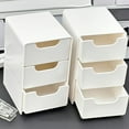 thumbnail image 2 of Mini Chic 3-Tier Drawer Organizer for Desk Perfect for Office Supplies, Jewelry Cosmetics Storage Desk Organizer, 2 of 8