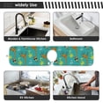 thumbnail image 6 of Coolnut 2 Pack Faucet Mat Splash Guard for Kitchen Sink, Cartoon Giraffe Turquoise 14x5 Inch Super Absorbent Microfiber Sink Protector Mat, Kitchen Sink Mat Machine Washable Kitchen Sink Accessories, 6 of 7