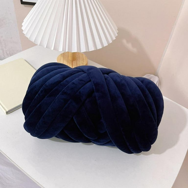 Chunky Yarn Super Soft Chunky Tube Yarn for Arm Knitting Crochet Blanket Pet Bed White, Size: 2.5cm 50m
