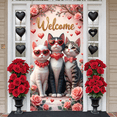 thumbnail image 5 of Angel Theme Welcome Banner Heart Pattern Love Display Rose Decor Romantic Angel Backdrop for Valentine's Day Welcome Party Wedding, 5 of 9