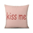 thumbnail image 2 of Valentines Day Pink Heart Throw Pillow Covers 16"x16", Set Of 4, Linen Study Sofa Cushion Cover Indoor Living Room Home Decor, 2 of 7