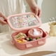 thumbnail image 2 of Lonchera Bento para Niños, 32 Oz/4 Tazas, 3 Compartimentos, Utensilio, Frasco para Salsa, Apta para Microondas y Lavavajillas (A Partir de 3 Años), 2 of 5
