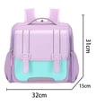 thumbnail image 2 of Backpack with Simple Flap Design Lightweight Breathable Straps Multi Color Elementary School Bookbag for Age 4t 5t 6t, 5th 6th, 2 of 3