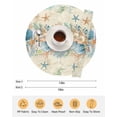 thumbnail image 6 of 13 Inch Round Placemats Set of 4, Beach Coastal Beige Non Slip Heat Insulation PP Table Mats, Nautical Shell Starfish Coral Summer Washable Place Mats for Kitchen Dining Party Table Decor, 6 of 7