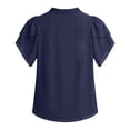 thumbnail image 7 of T Shirts for Women 2026 Summer Short Ruffle Sleeve V Neck Chiffon Dressy Casual Tshirt Blouse Tunic Top, 7 of 7