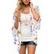 thumbnail image 2 of MKLEKYY Trajes De Baño Mujer Dos Piezas Beach Vacation Style Sun Cover Up | Bohemian Floral Print Chiffon Swimwear Kimono Cardigan For Women, 2 of 6