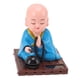 thumbnail image 3 of Small Buddhist Monk Solar Ornaments Light Energy Sensing Automatic Nodding Knocking Monk Decoration for Office Home Car Gift Blue, 3 of 5
