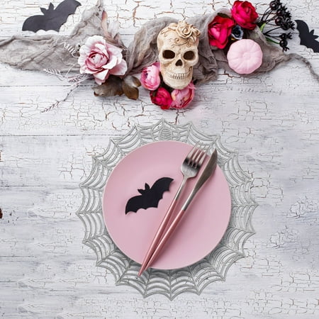 

Lloopyting 1X Halloween Spider Web Placemat Clearance！ Halloween Spiderweb Placemat Silver Fall Placemats Kitchen Decor Kitchen Essentials Kitchen Gadgets Kitchen Utensils Kitchen Accessories
