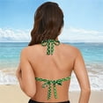 thumbnail image 5 of Women's Push Up V Neck Bikini Tops Criss Cross Back Padded Bathing Suit Top Only, 5 of 8