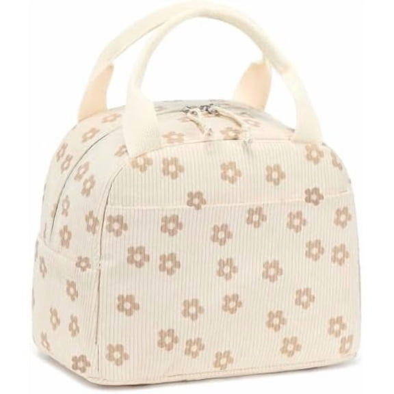 Lunch Box for Women Insulated Lunch Bag Corduroy Lunch Tote Bags Leakproof Cooler Lunch Case for Travel Work Picnic