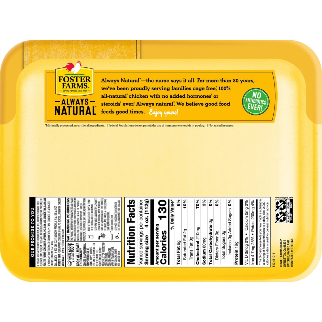 Foster Farms Fresh & Natural Cage Free Chicken Gizzards & Hearts, 0.85-1.35 lb