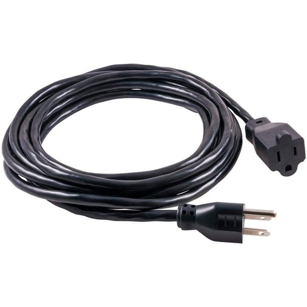 GE Indoor/Outdoor 15ft. Grounded Heavy Duty Extension Cord, Black