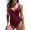 Purple, variant on One Piece Swimsuits For Women Ladies V Neck Crossback Sexy Swimwear Push Up High Waist Swimsuit Monokini Beach Fashion Swimsuit Beach Swimwear