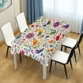 thumbnail image 4 of Yayeee Tablecloths 54" x 54" Rectangle Wrinkle Resistant Party Table Cover, Purple Cartoon Animals, 4 of 8