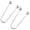 large_Silver U shaped 2, variant on Double Head Spirals Buckles Brooch for Womens Clothing Fixing Button Pack of 2