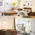 thumbnail image 4 of Set of 2 Wireless Charging Industrial Table Lamp, Gold, 4 of 6