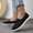 Black, variant on Womens Slip On Flats Round Toe Low Heel Casual Shoes for Women Everyday Walking Footwear US :6