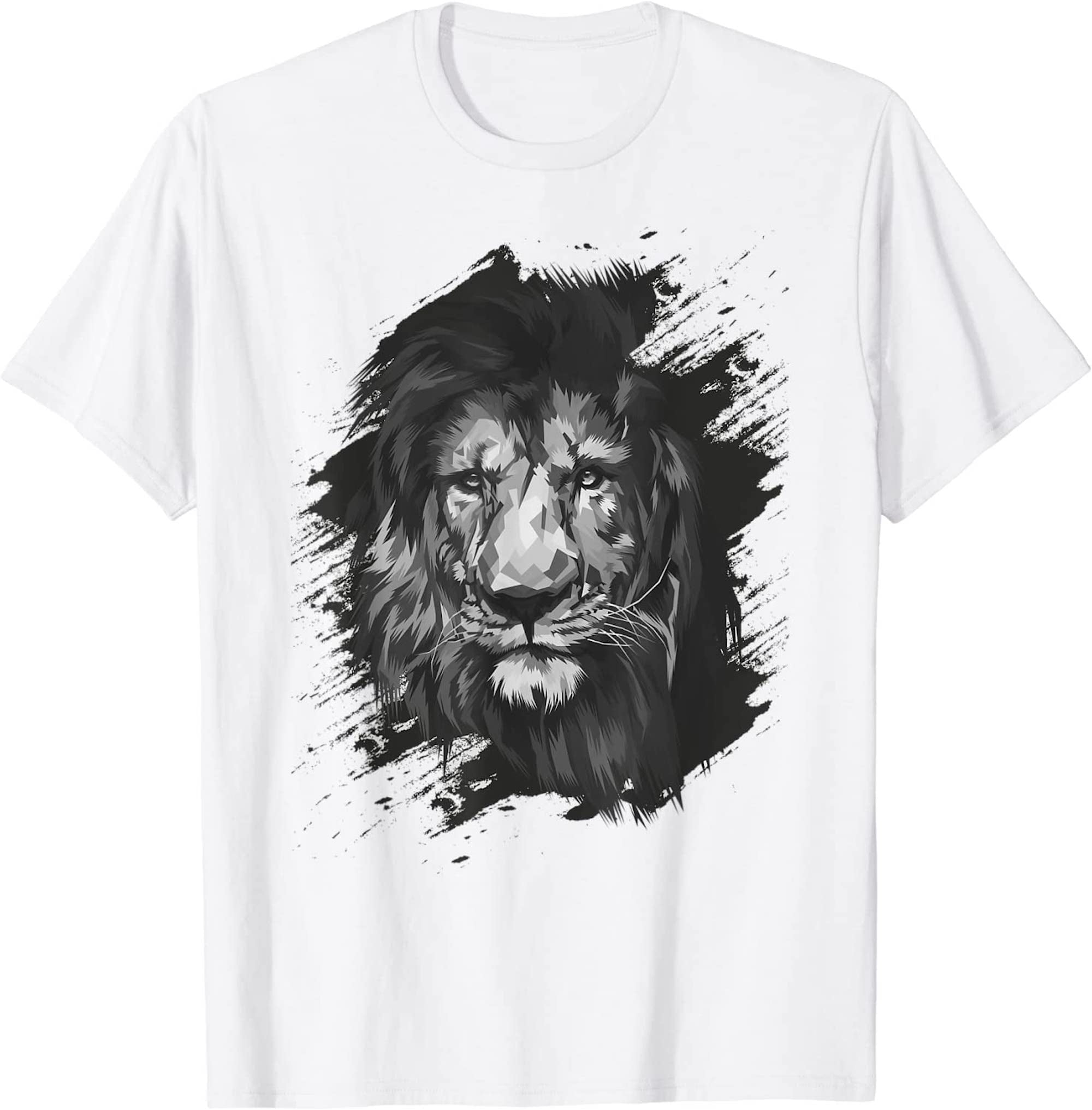 Cool Forest King Lion Saharan African Animal Zoo Lion T-Shirt - Walmart.com