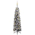 thumbnail image 1 of vidaXL Slim Pre-lit Christmas Tree with Ball Set Green 120 cm PVC, 1 of 5