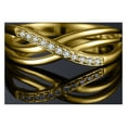 thumbnail image 4 of Jewelrypalace Infinity Knot Cubic Zirconia Anniversary Promise Wedding Band Ring for Women Gold Plated 925 Sterling Silver, 4 of 6