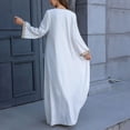 thumbnail image 5 of Oplxuo Applique Embroidery Abayas for Women Muslim Long Sleeve Maxi Dress Loose Full Cover Islamic Dubai Robe Kaftan Dresses, 5 of 5