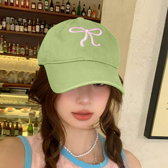 JingChun Bow-Tie Baseball Cap for Women Fashion Sun Hats for Women Trucker Hat Y2k Sun Cap Visor Cap Hiking Travel Trendy