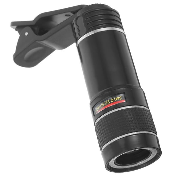 TEHAUX 1Pack 9.0*3.2*3.0in Black Cylindrical Telephoto Lens for Smartphone to Enhance Photography