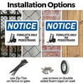 thumbnail image 3 of (2 Pack) Forklifts Only No Pedestrians OSHA Notice Sign 10 Inch X 7 Inch Plastic Sign, Weather Resistant, UV Protected for Workplace, Business, and Construction Site, Made in the USA, 3 of 8