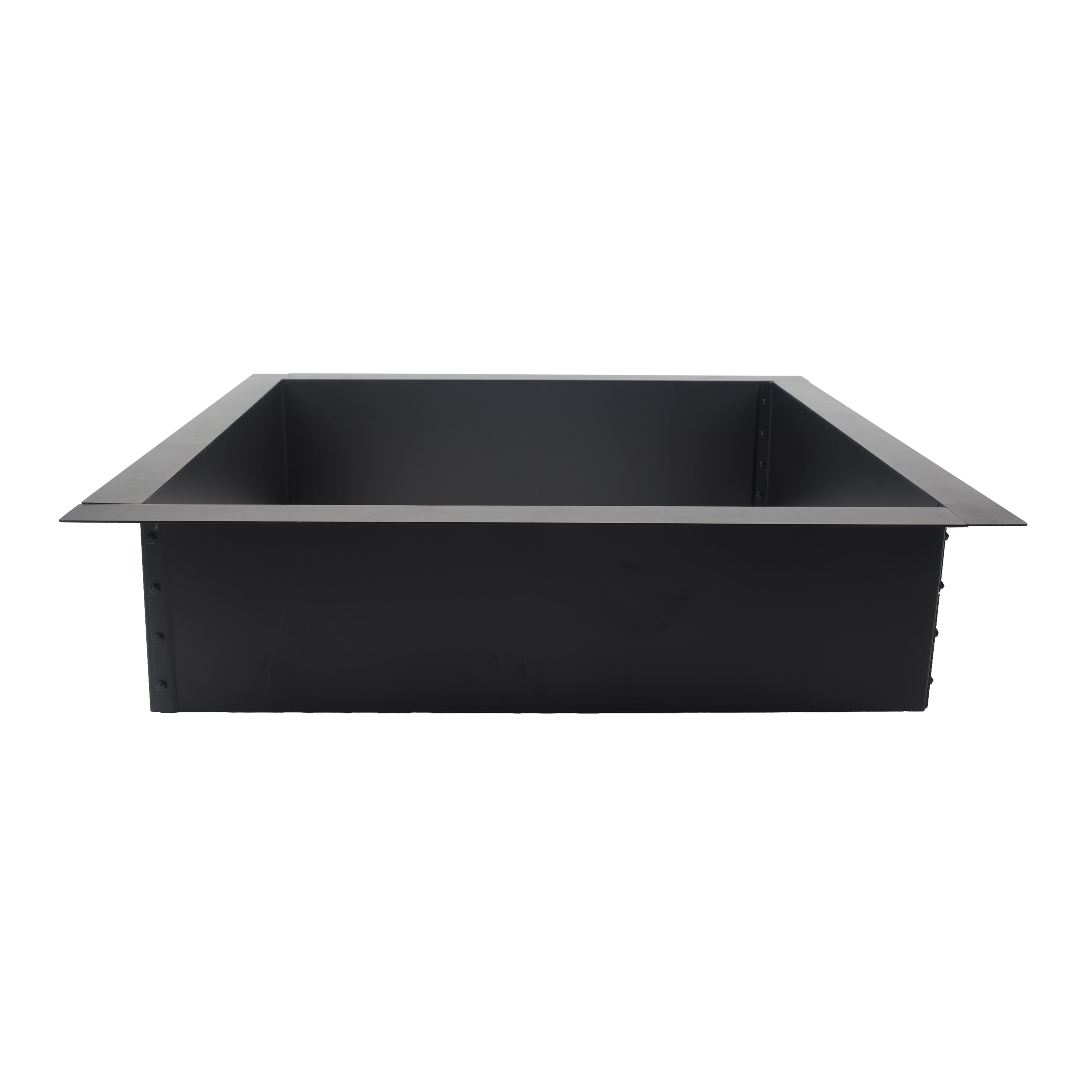 Black Square Outdoor Fire Ring, Metal Fire Pit Insert