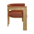 thumbnail image 4 of Trish Solid Wood Dining Arm Chair with Rust Orange Boucle Fabric and Down Seat, 4 of 17