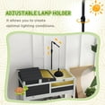 thumbnail image 4 of PawHut Tortoise Habitat with Adjustable Lamp Holder, Storage Shelf, Gray, 4 of 9