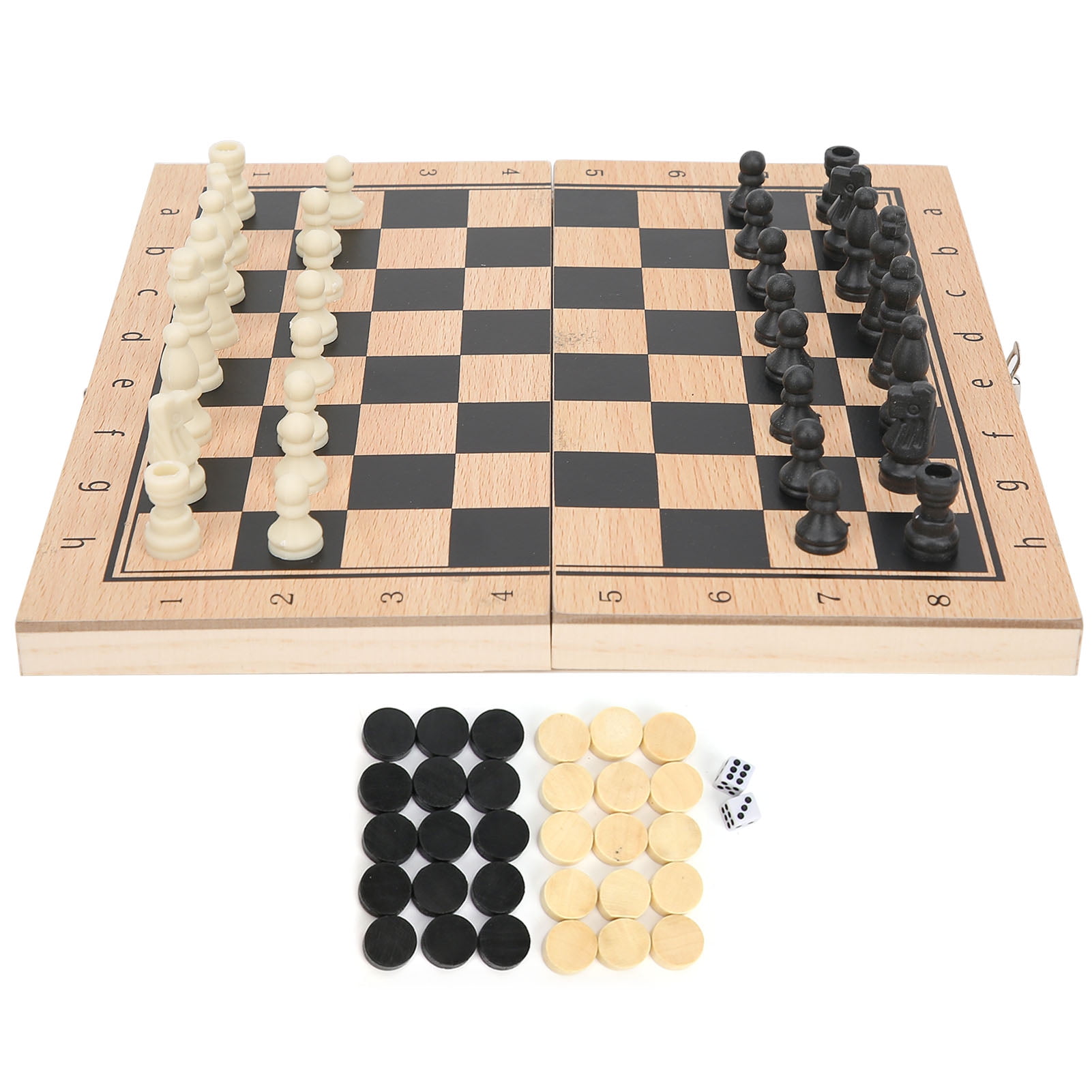 Chess Set, Folding Storage Wooden Chess Board Sets, 15/38cm Wooden Chess,  Chess, Backgammon And Checkers 3 In 1 Chess Board Game For Adults And Kids  - Toys & Games - Temu