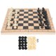 thumbnail image 3 of Tablero de ajedrez interactivo portátil plegable 3 en 1 de madera, damas y backgammon, 24 x 24 cm (9,4 x 9,4 pulgadas), 3 of 14